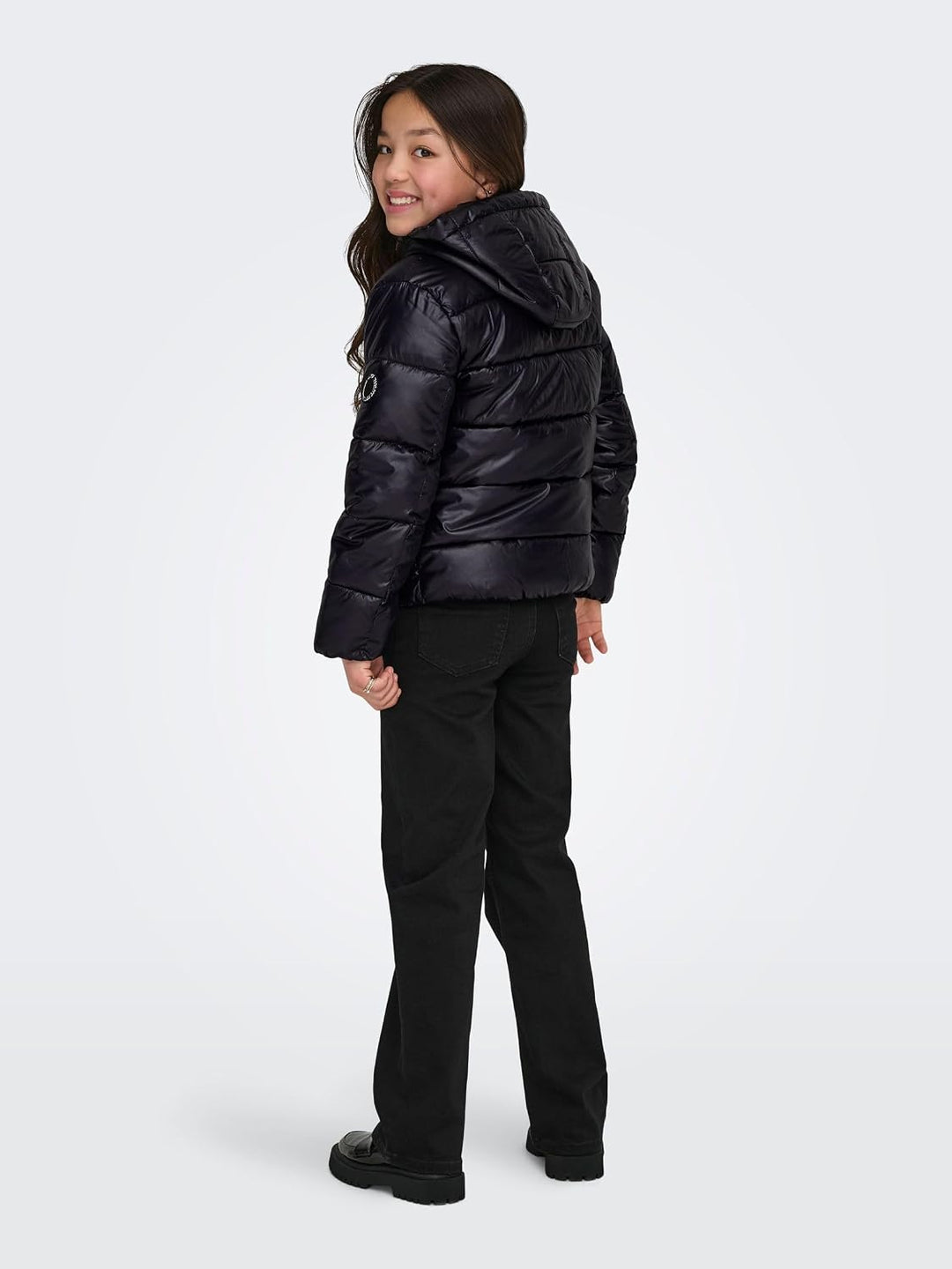 ONLY girl Jacke Abnehmbare Kapuze Steppjacke 146 Schwarz, 146 Schwarz