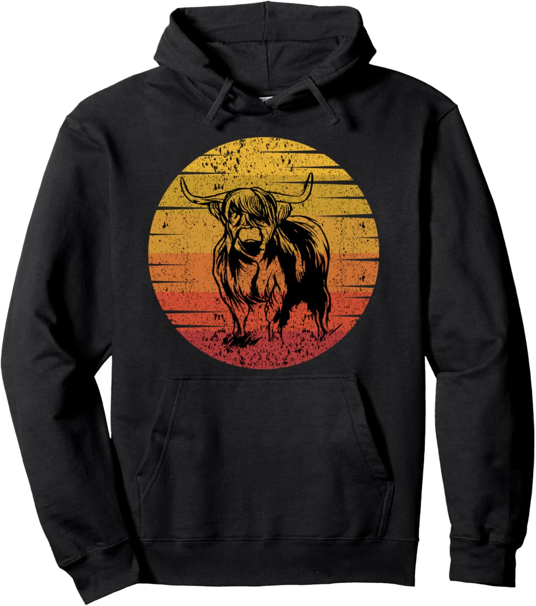 Schottische Highland-Kuh Rind, Highland-Kuh Pullover Hoodie