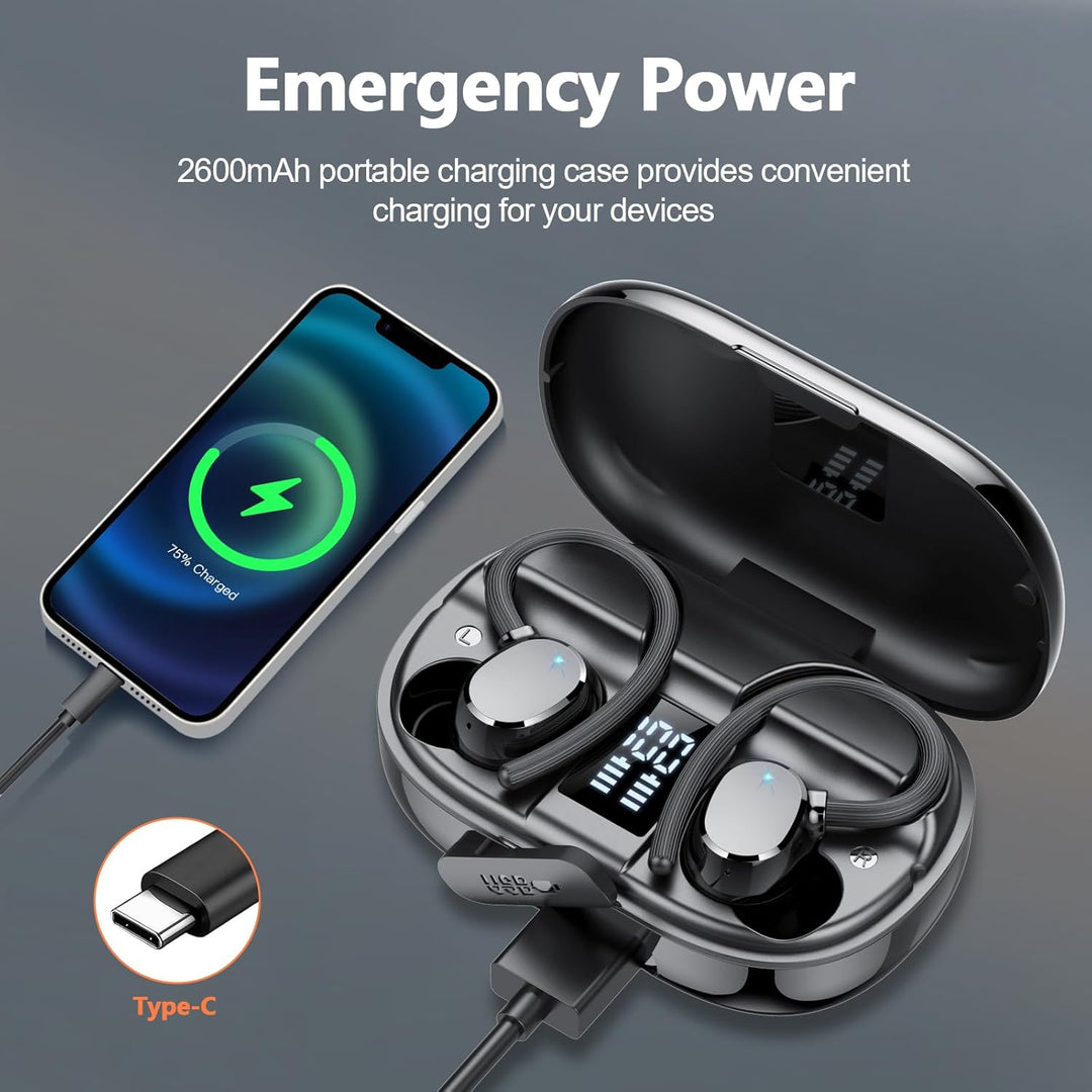 Bluetooth Kopfhörer Sport, 2025 Neue In Ear Kopfhörer Kabellos Bluetooth 5.3 mit 4 ENC Noise Cancell