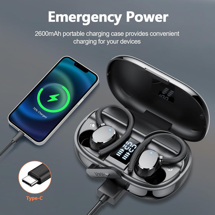 Bluetooth Kopfhörer Sport, 2025 Neue In Ear Kopfhörer Kabellos Bluetooth 5.3 mit 4 ENC Noise Cancell