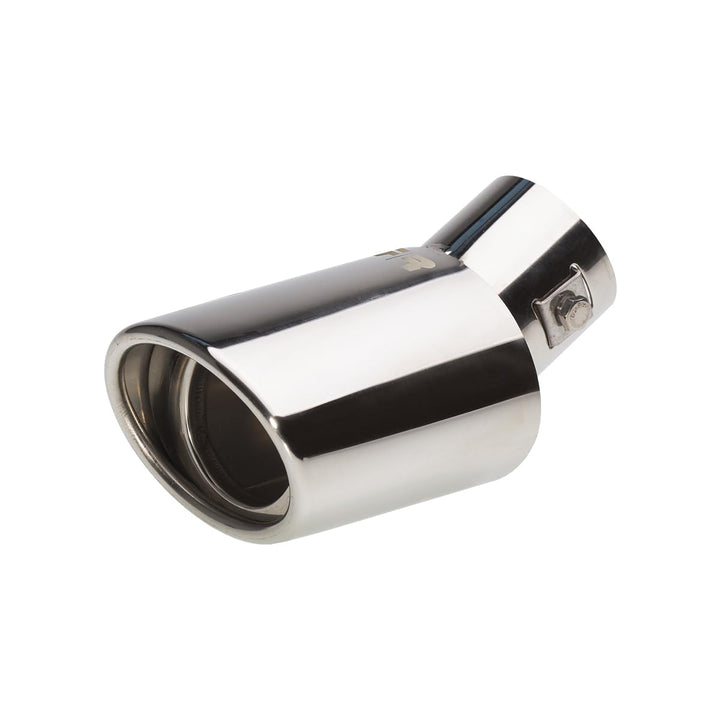 Simoni Racing Auspuffblende Oval/Schräg Edelstahl - 87x66xL150 - Anschluss ->48mm