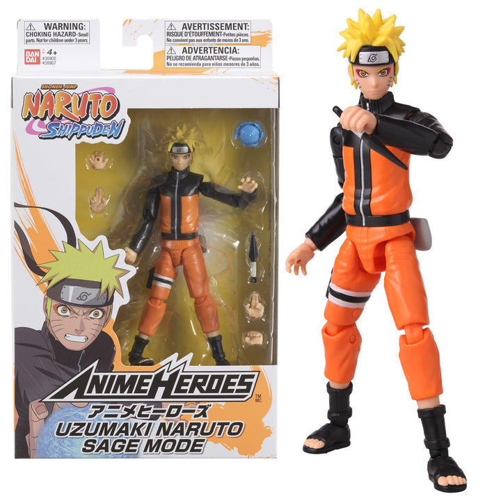 BANDAI - Anime Heroes - Naruto Uzumaki im Eremiten-Modus (Sage Mode) - Offizielle Lizenz Naruto Ship