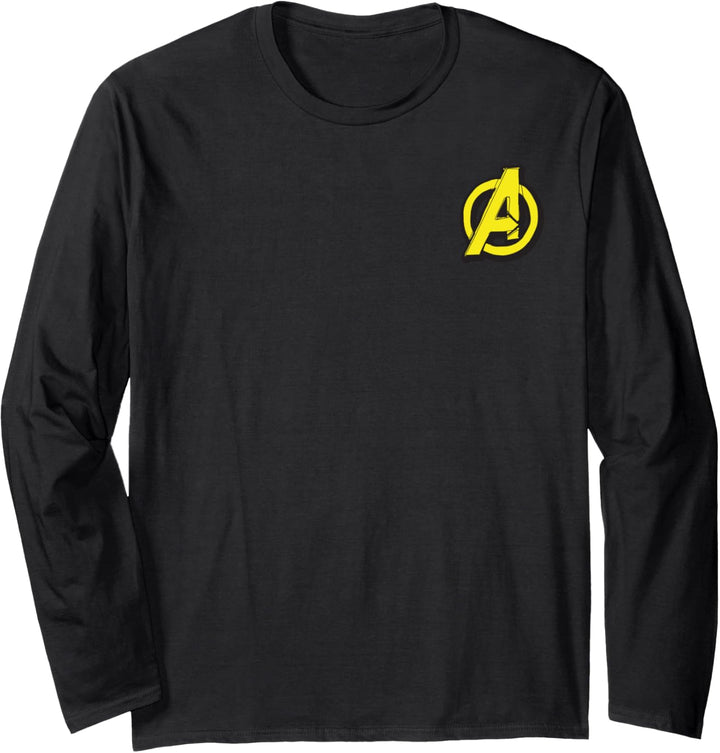 Marvel Avengers Yellow Block Logo Langarmshirt