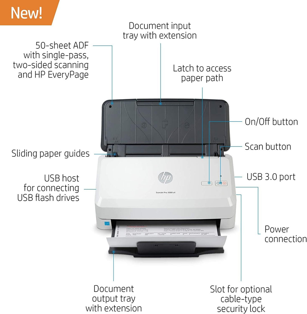 HP SCANJET Pro 3000 S4, Netzteilscanner N 6FW07AB19