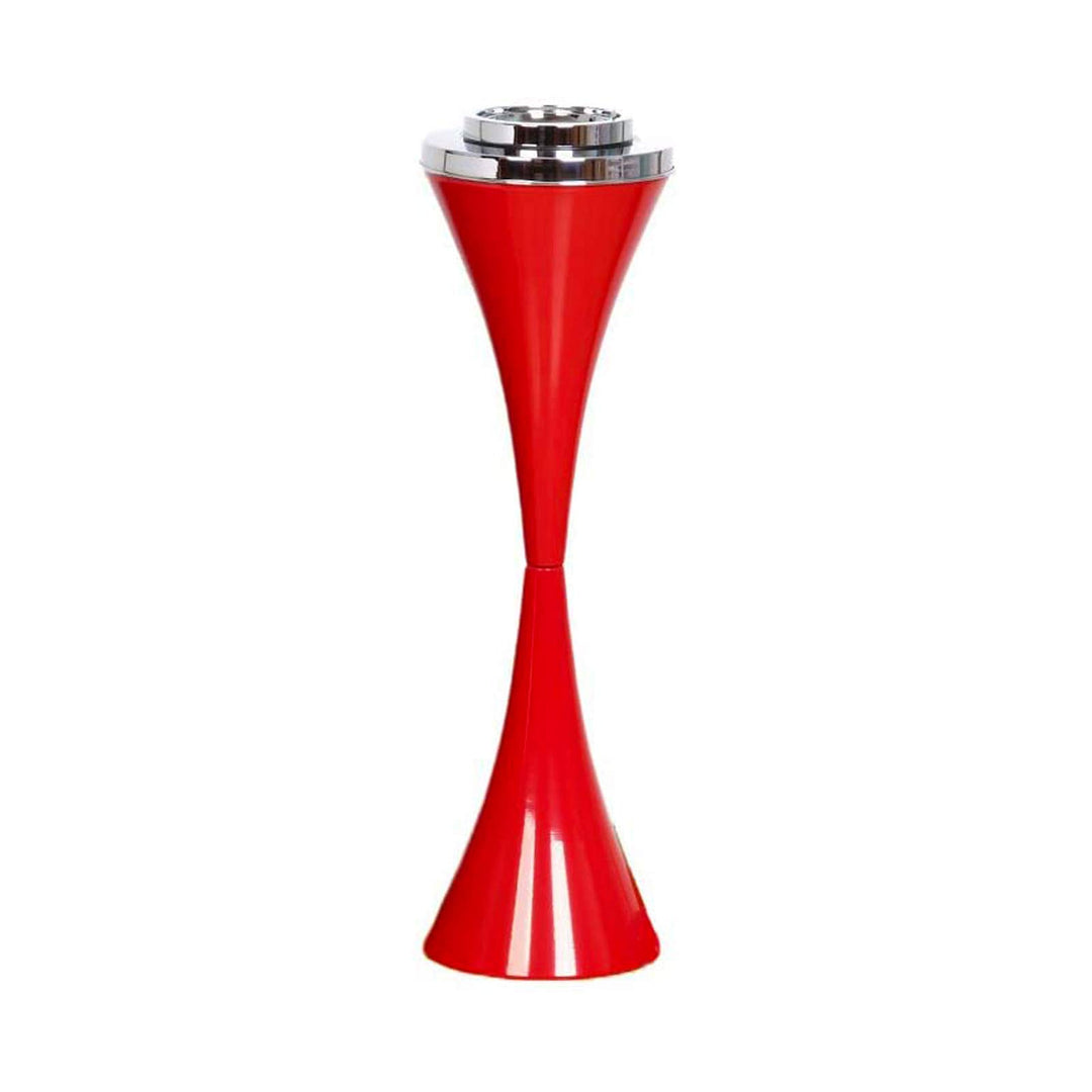 Standaschenbecher mit winddichtem Deckel für Terrasse rot, Rot