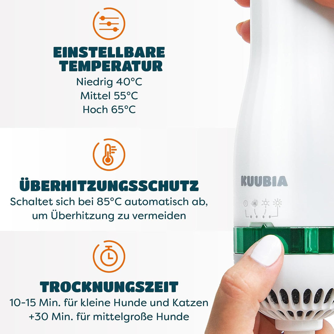 2-in-1 Blower Hundefön mit Selbstreinigender Bürste | Fön/Haartrockner und Bürste für Hund, Katze &amp;
