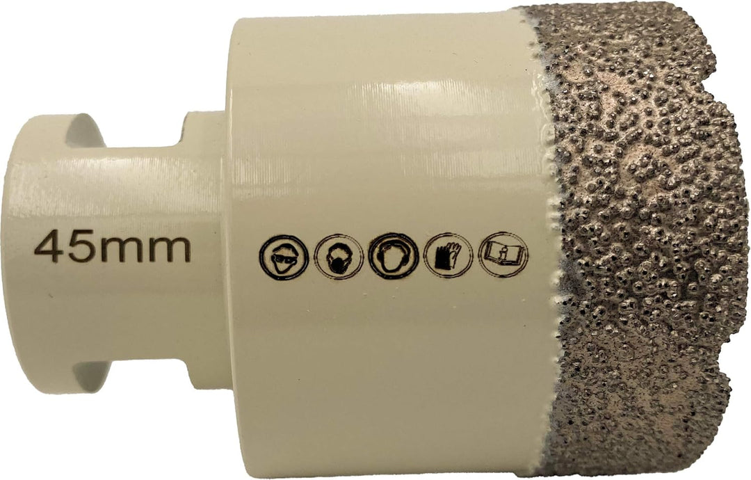 Dr. Diamond Premium Fliesenbohrer Fliese Feinsteinzeug 45 mm x M14 für Winkelschleifer (45 mm), 45 m