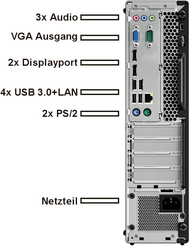 Lenovo - Schneller PC mit Intel Core i7 6700 - Desktop Computer + Silent Rechner für Büro &amp; Home Off