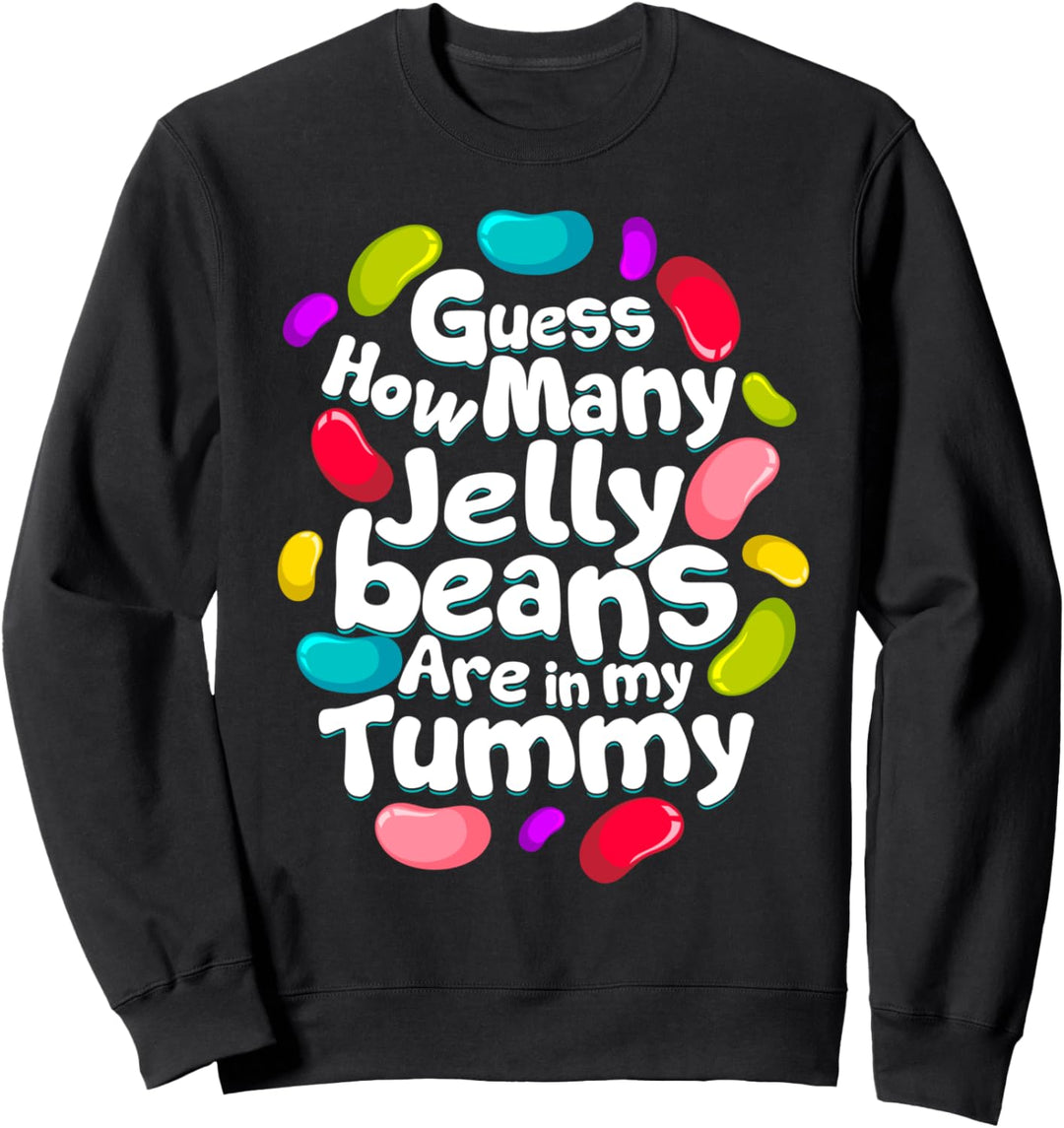 Raten Sie, wie viele Geleebohnen Süssigkeiten lustige Ostern Sweatshirt