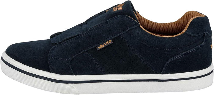 Lico Herren Jimdo Slipper Slip On Sneaker 45 EU Marine Braun, 45 EU Marine Braun