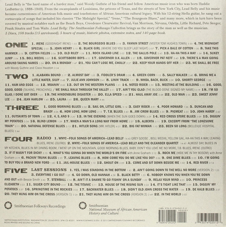 Lead Belly: the Smithsonian Folkways Collection, Audio-CD