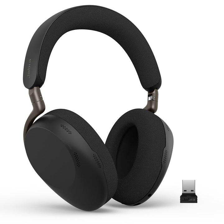 Jabra Evolve3 85, UC, Link390a, Black Schwarz USB-A-Adapter – ohne Ständer Alle Plattformen, Schwarz