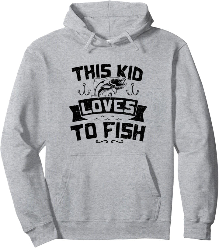 Liebe: This Kid Loves To Fish - Angeln Sprüche Pullover Hoodie
