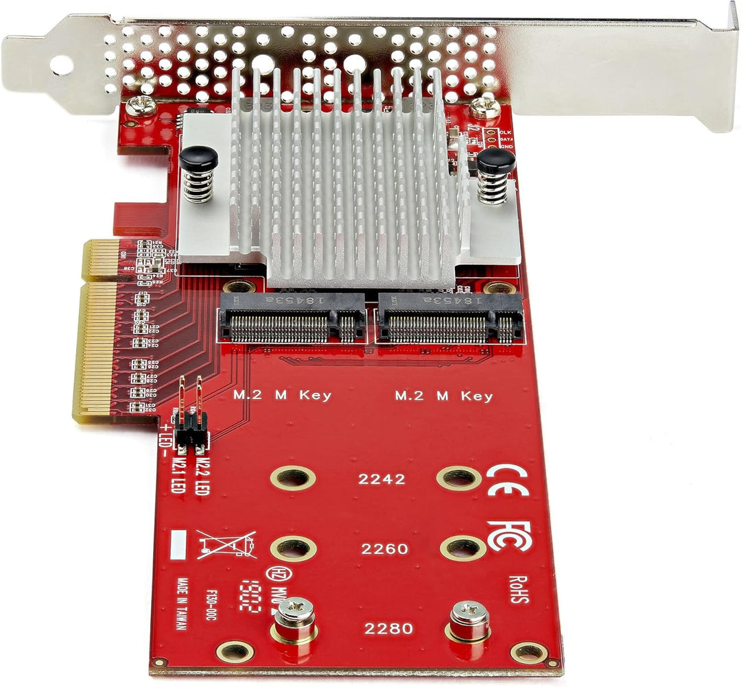 StarTech.com Dual M.2 PCIe SSD Adapter Karte - x8 / x16 Dual NVMe oder AHCI M.2 SSD zu PCI Express 3