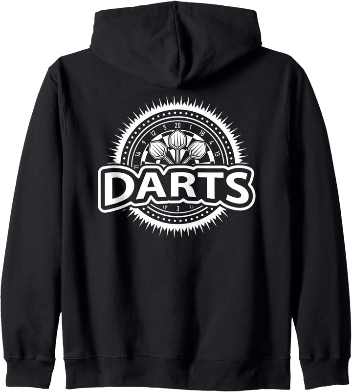 Coole Dartscheibe mit Dartpfeilen und dem Wort "Darts" Kapuzenjacke