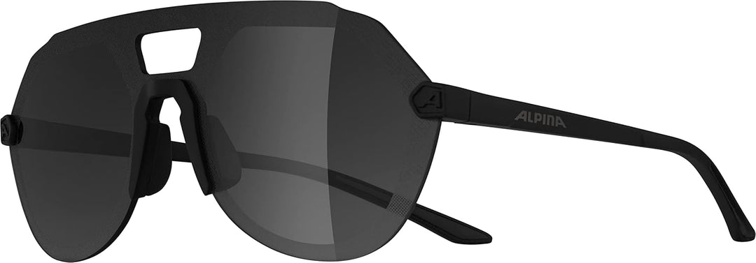 ALPINA Unisex Sonnenbrille Sonnenbrille (1er Pack) Einheitsgrösse Ganz Schwarz Matt, Einheitsgr&amp;