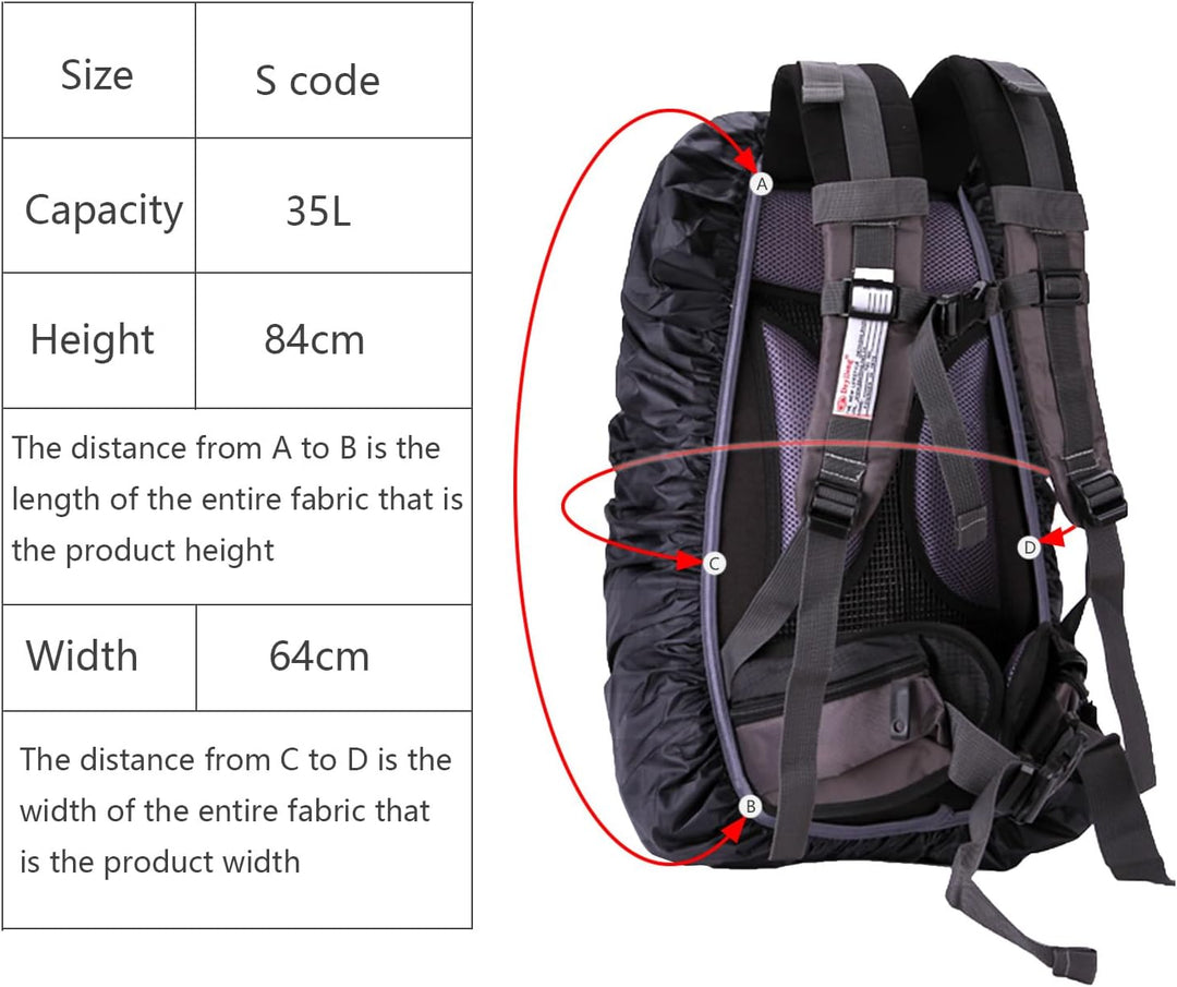 2er Regenschutz Rucksack Regenhülle Schulranzen Regenschutz wasserdichte Regenüberzug mit Reflektors