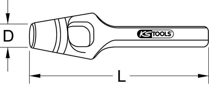 KS Tools 129.2010 Henkel-Locheisen, 10mm