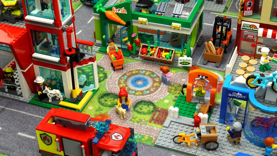 HuggyPlay Spielteppich City Kinderteppich 90 x 150 cm, City