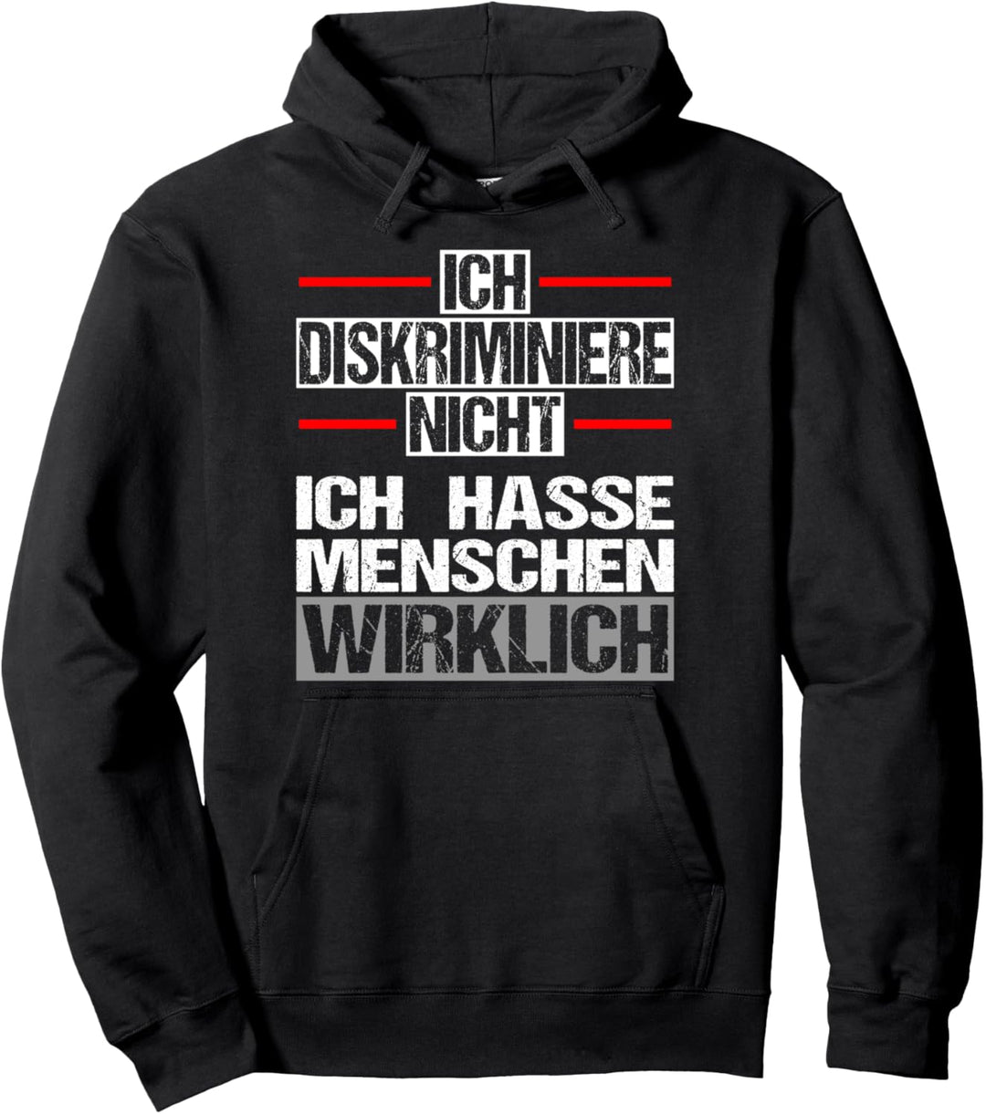 Ich Hasse Menschen I hate people Pullover Hoodie