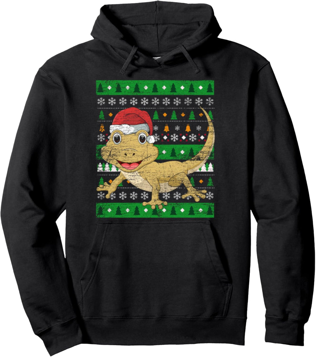 Ugly Christmas Gecko Pullover Hoodie