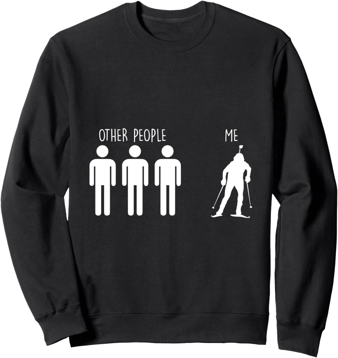 Lustiger Biathlet Langlauf Super Sprint Sweatshirt
