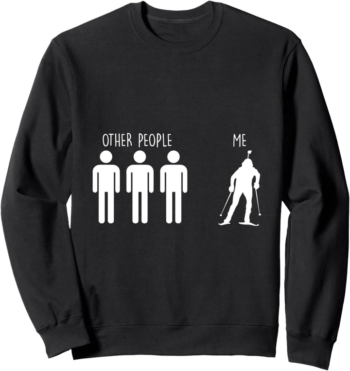 Lustiger Biathlet Langlauf Super Sprint Sweatshirt