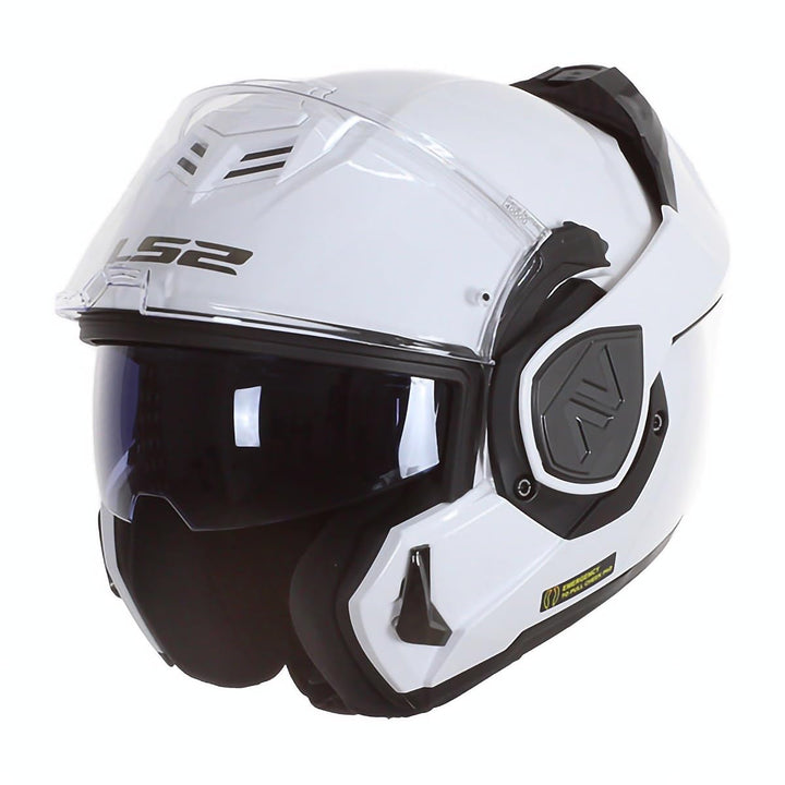 LS2, Klaphelme motorrad ADVANT solid white 06, L L Weiss, L Weiss