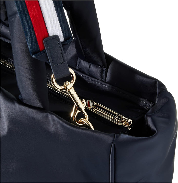 Tommy Hilfiger Damen Tote Bag Tasche TH Flow Tote Solid mit Reissverschluss, Blau (Space Blue), Einh