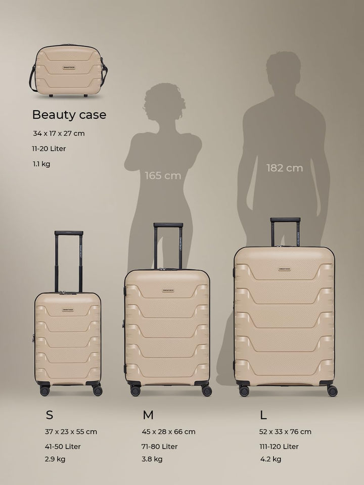 SMARTBOX Hartschalen Handgepäck Kosmetik-Koffer | Stabiles Beauty-Case mit Aufsteckfunktion | 34 x 1
