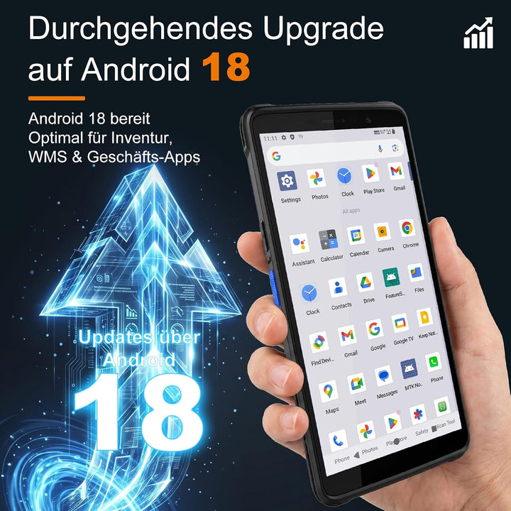 FARSET F35 Android-Barcode-Scanner mit lizenziertem Zebra-Engine, tragbarer PDA-Mobile-Computer, 6GB