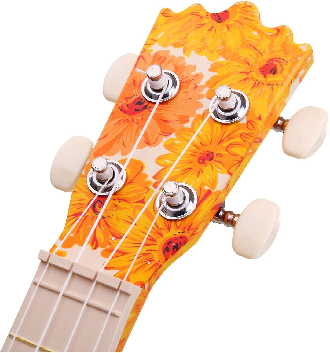 Classic Cantabile BeachBuddy "Beachflower" Sopran Ukulele aus ABS Material (Uke, Hawaii Gitarre, PVC