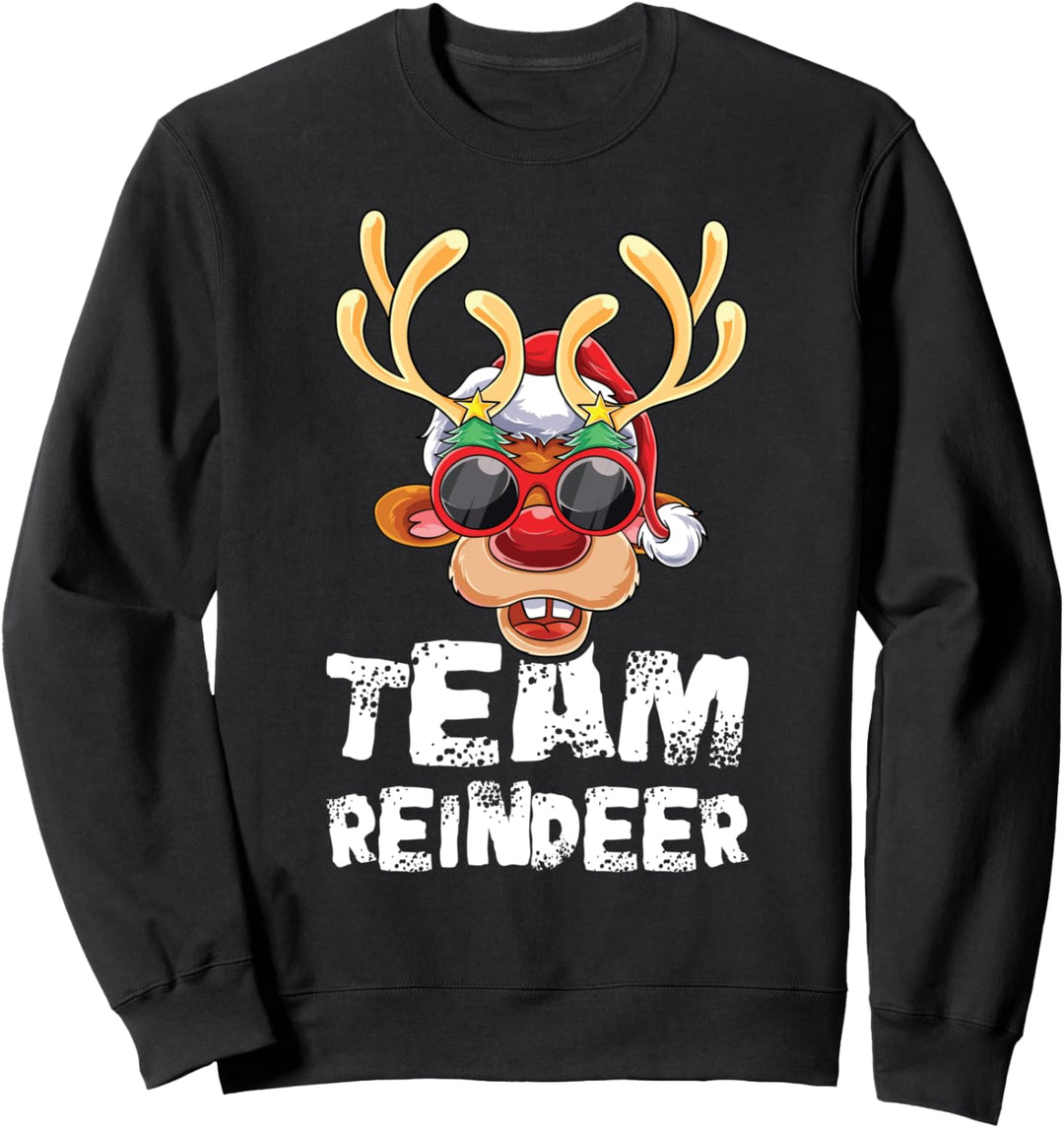 Team Reindeer Rentier Weihnachten Crew Partner Squad Sweatshirt