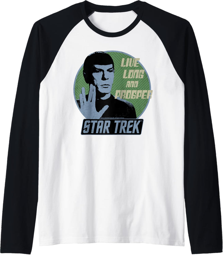Star Trek Original Series Spock Prosper Retro Badge Raglan