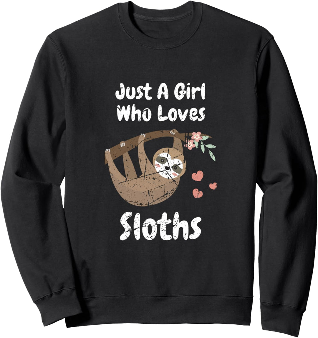Nur ein Mädchen, das Faultiere Design Animal Lover liebt Sweatshirt