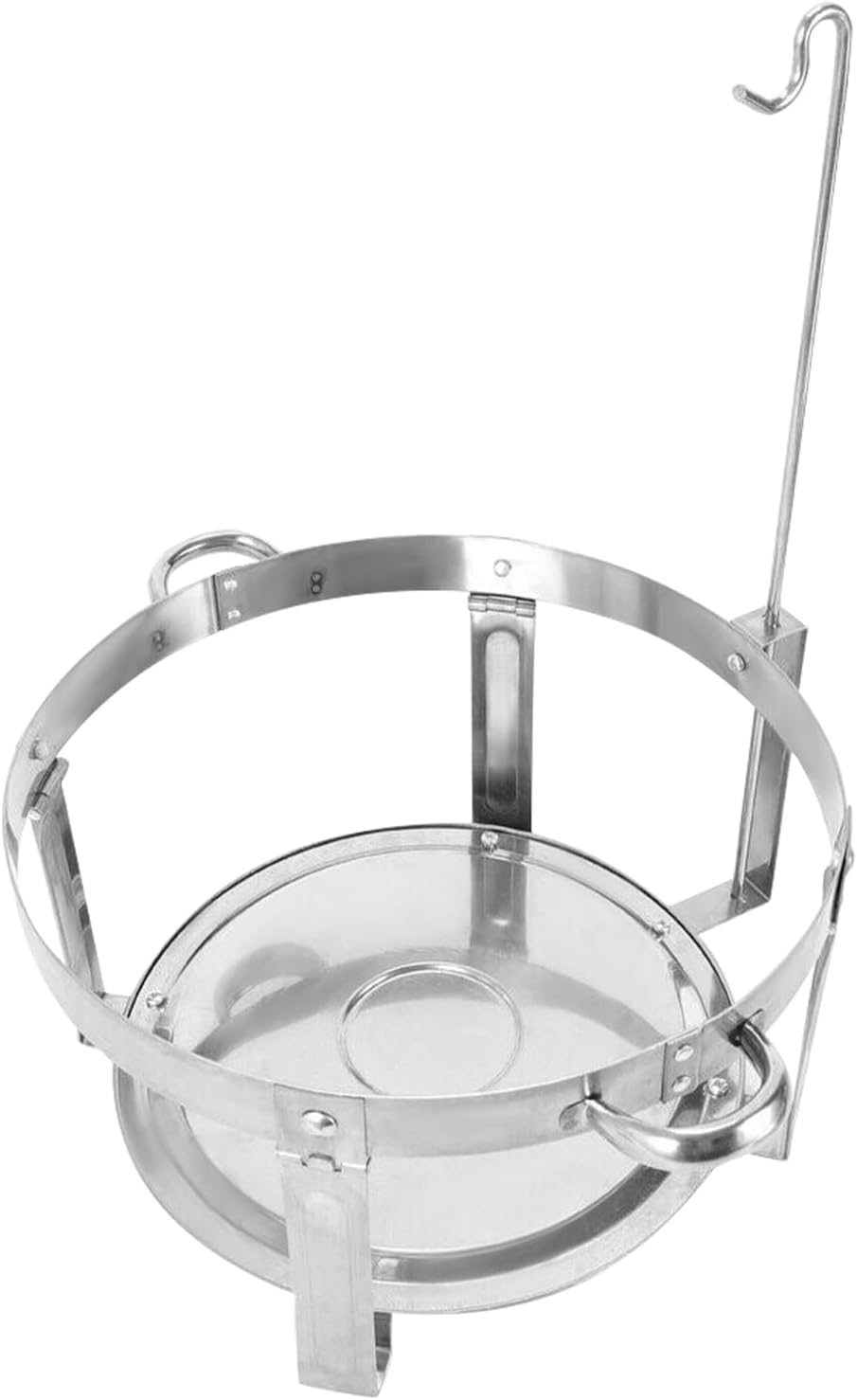 7,5L Edelstahl Chafing Dish, Runder Speisewärmer 360mm, Runde Edelstahl Chafing Dish mit Deckel, Pro