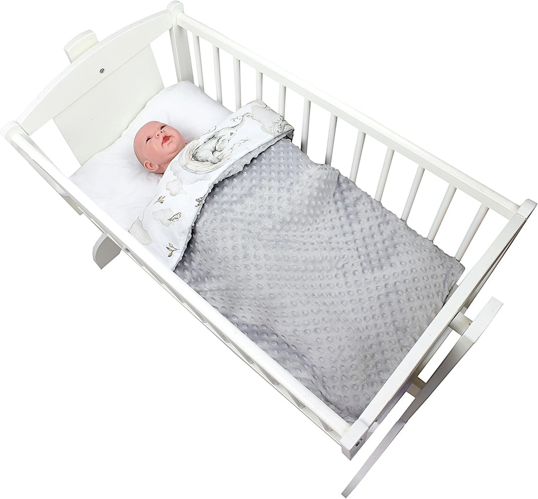 TupTam 2er Set Baby Decken Einschlagdecke 85x85 cm für Autositz Babyschale Babydecke Wiegendecke Min