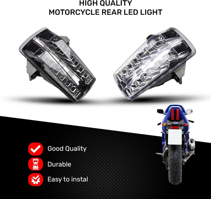 avdb-moto LED-Bremslicht mit integrierten Blinker kompatibel mit Suzuki SV 650 1000 2003 + (Getönt),