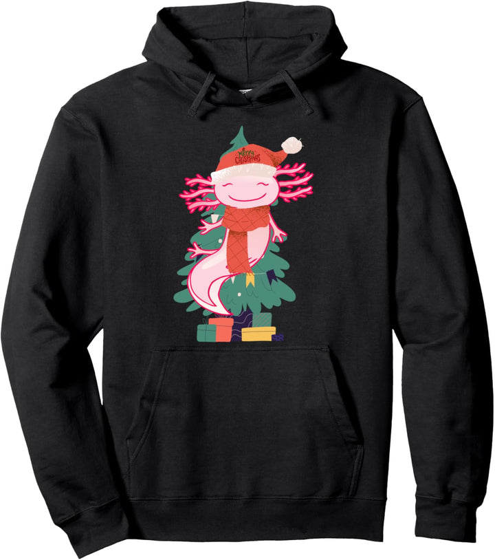 Christmas Weihnachten lustiges Axolotl Pullover Hoodie