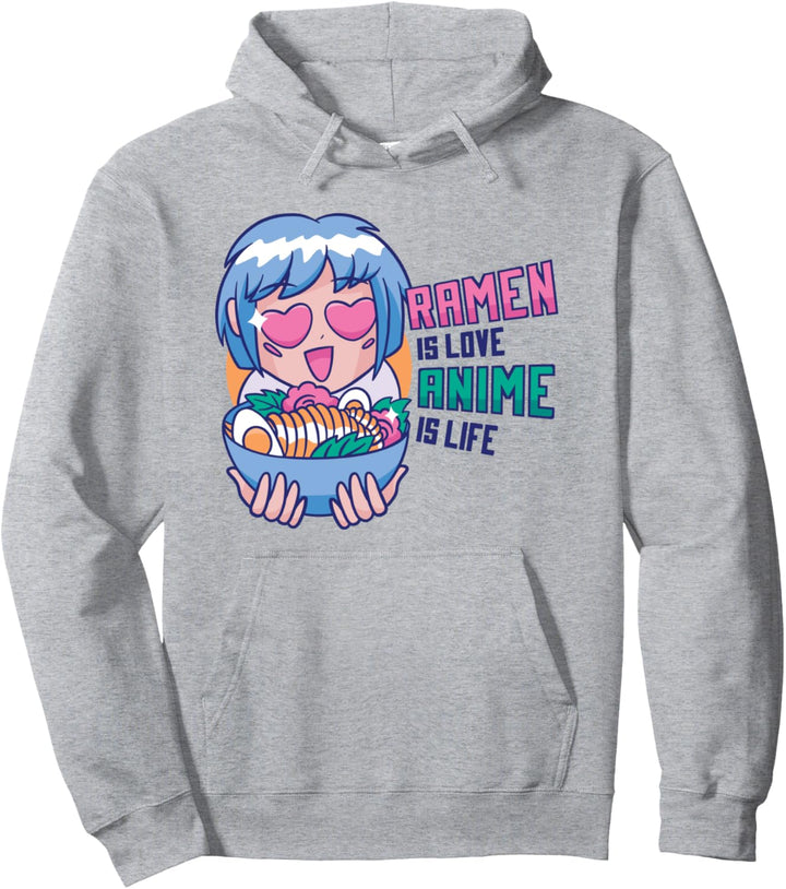 Ramen is Love Anime is Life | Süsses Anime Mädchen Kawaii Pullover Hoodie