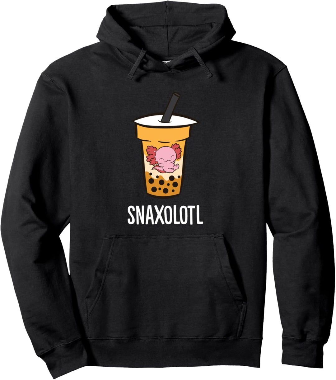 Lustiger Axolotl Lover Snaxolotl Axolotl Bubble Tea Pullover Hoodie
