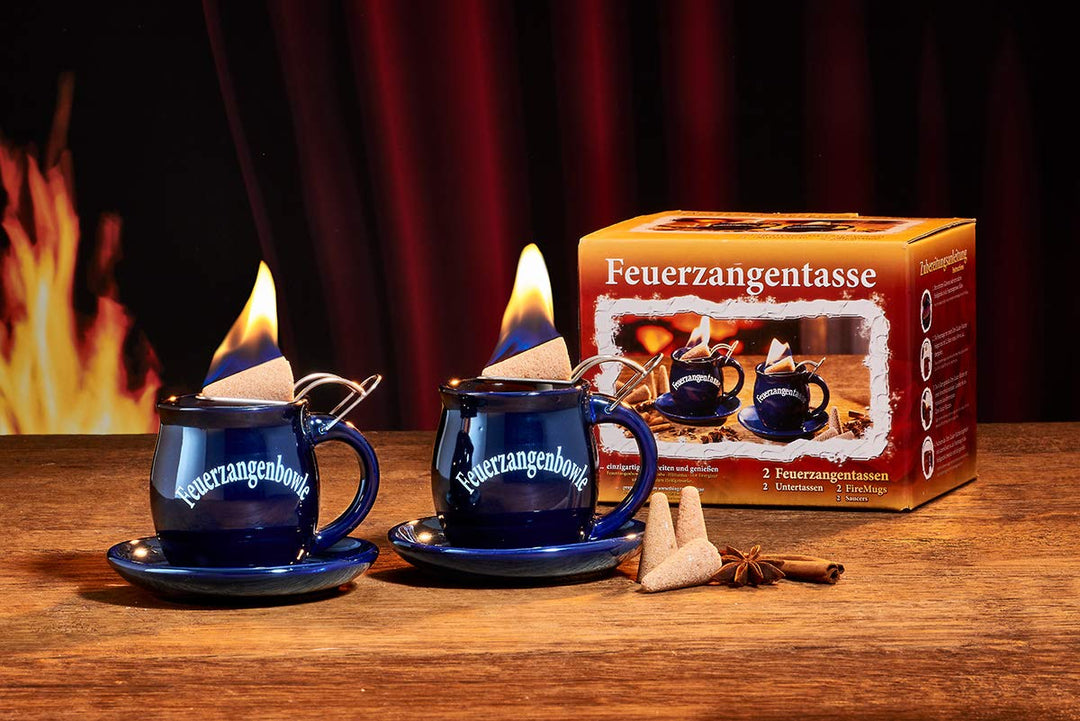 Feuerzangentasse 2er-Set, Blau - für