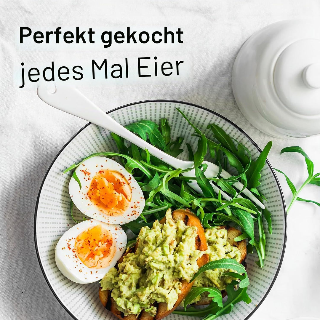 PiepEi Classic Rosé - Singende Eieruhr zum Mitkochen - Eierkocher für 3 Härtegrade - Piep Ei mit 3 M