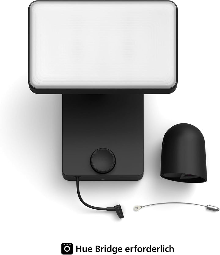 Philips Hue Secure Flood Light w/C EU, 16 Mio. Farben + Weisstöne mit Kamera 16 Mio. Farben + Weisst
