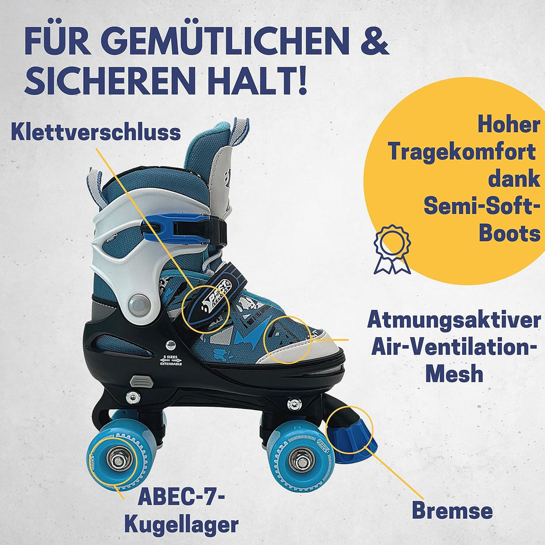 Best Sporting Roller Skates blau, Grösse 33-37