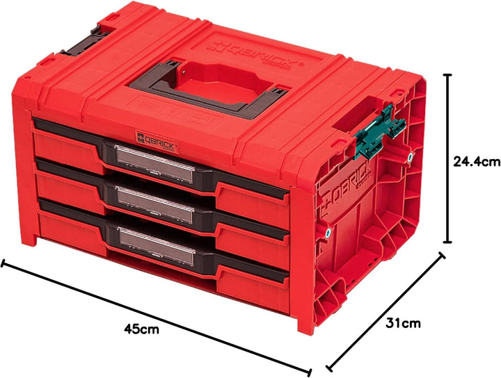 Qbrick System PRO Drawer 3 Toolbox 2.0 Expert RED ULTRA HD