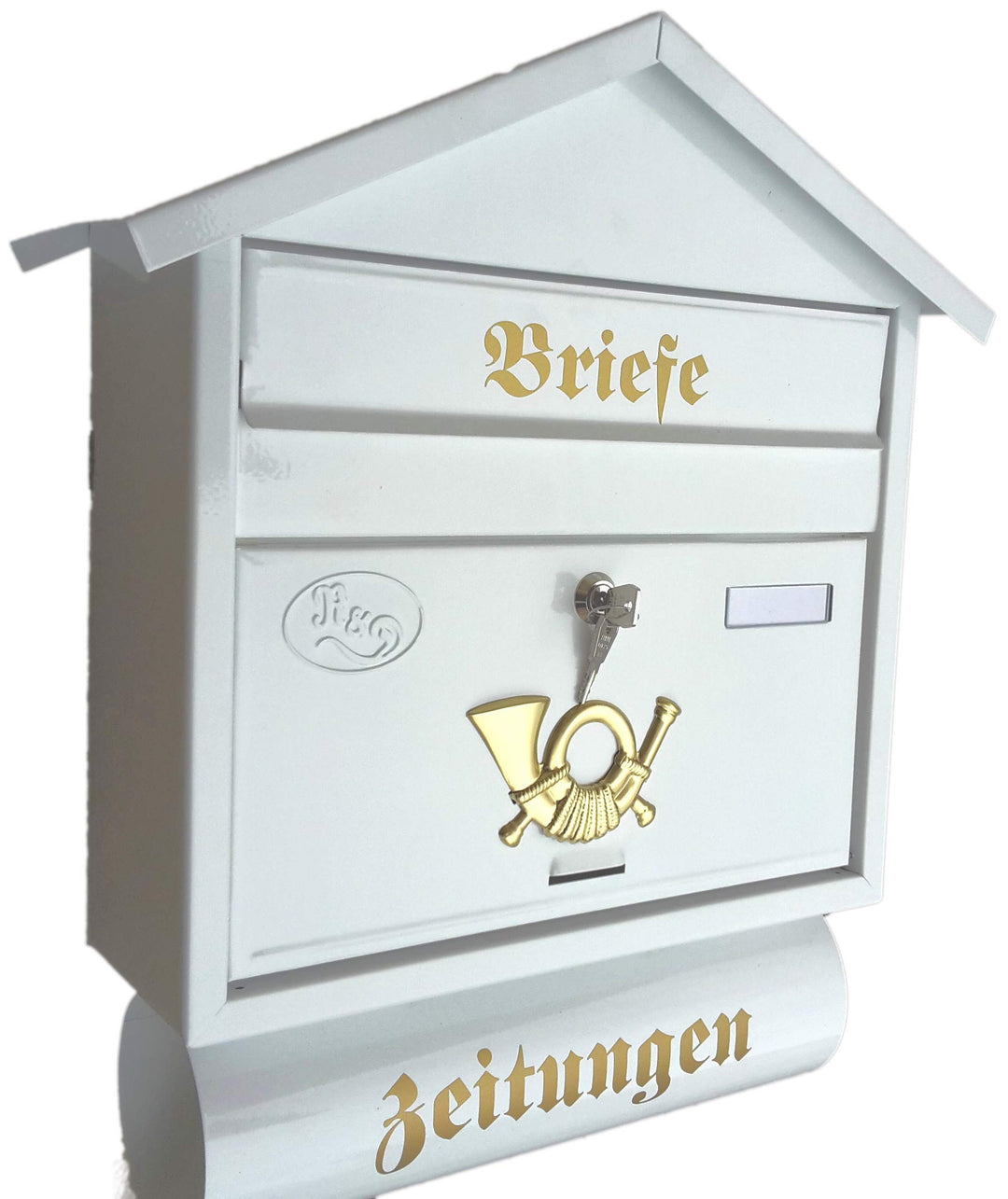 Stabiler Briefkasten Modell Spitzdach, Premium-Qualität, mit Schutzlackierung Verschiedene Modelle X