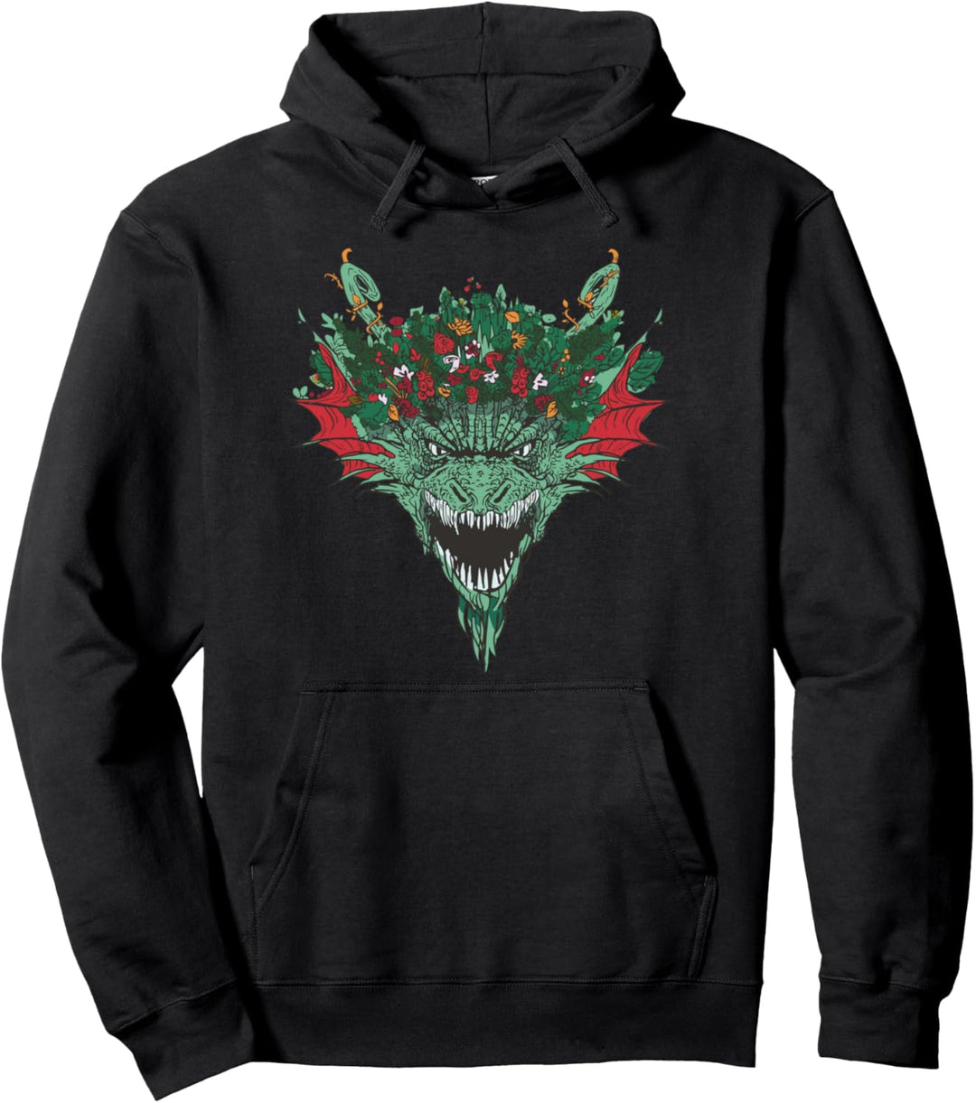 Drache mit Krone, mythologisch, mythisch. Pullover Hoodie
