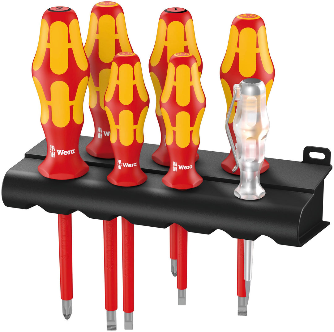 Wera 05006148001 160 i/165 i/7 Rack, VDE-isolierter Schraubendrehersatz, 7-teilig 1 Originalverpacku