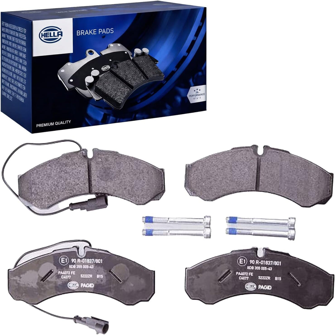HELLA PAGID 8DB 355 005-431 Bremsbelagsatz - C4077 - Dicke/Stärke: 20.3mm - Bremssystem: Brembo - mi